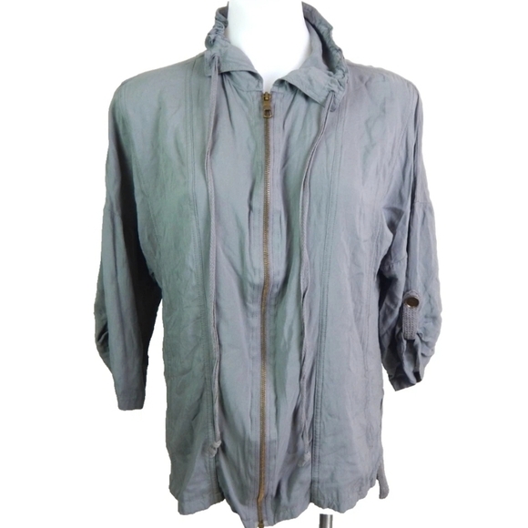 XCVI Jackets & Blazers - XCVI Lightweight Mesh Panel Jacket